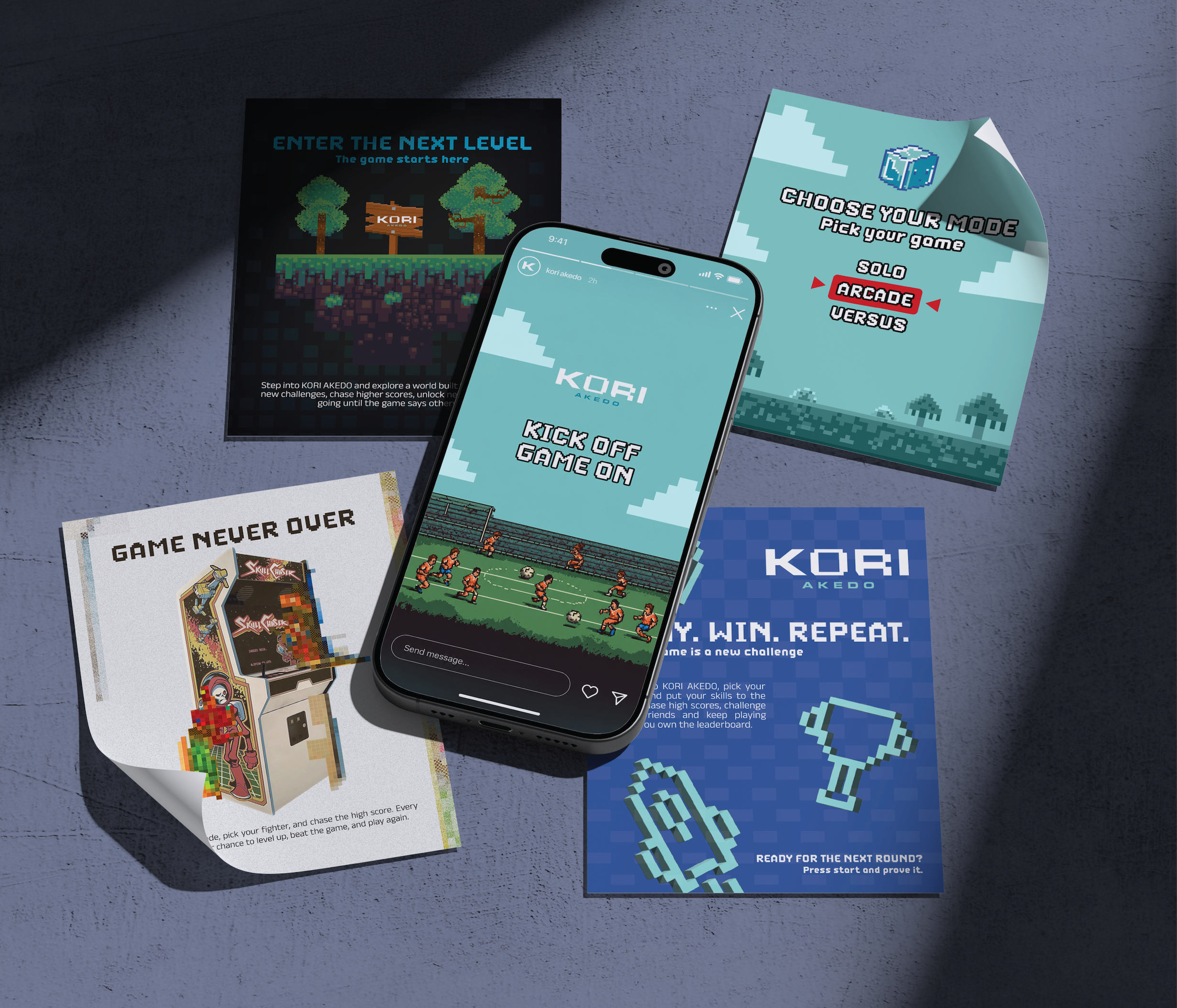 Kori Akedo, print collateral