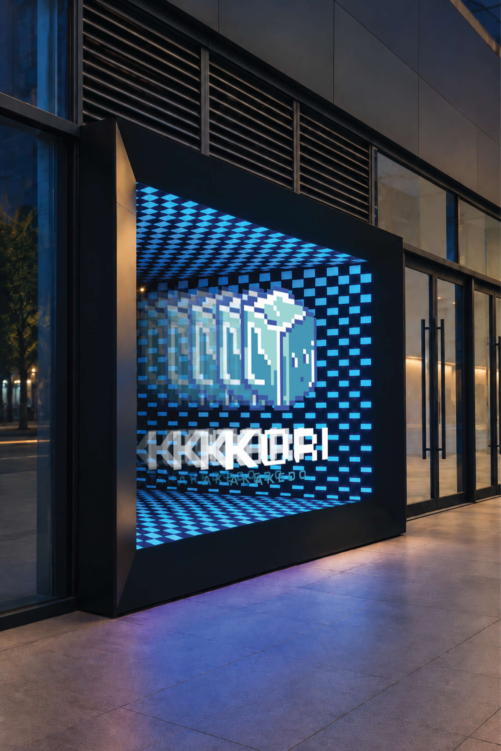 Kori Akedo, storefront LED wall